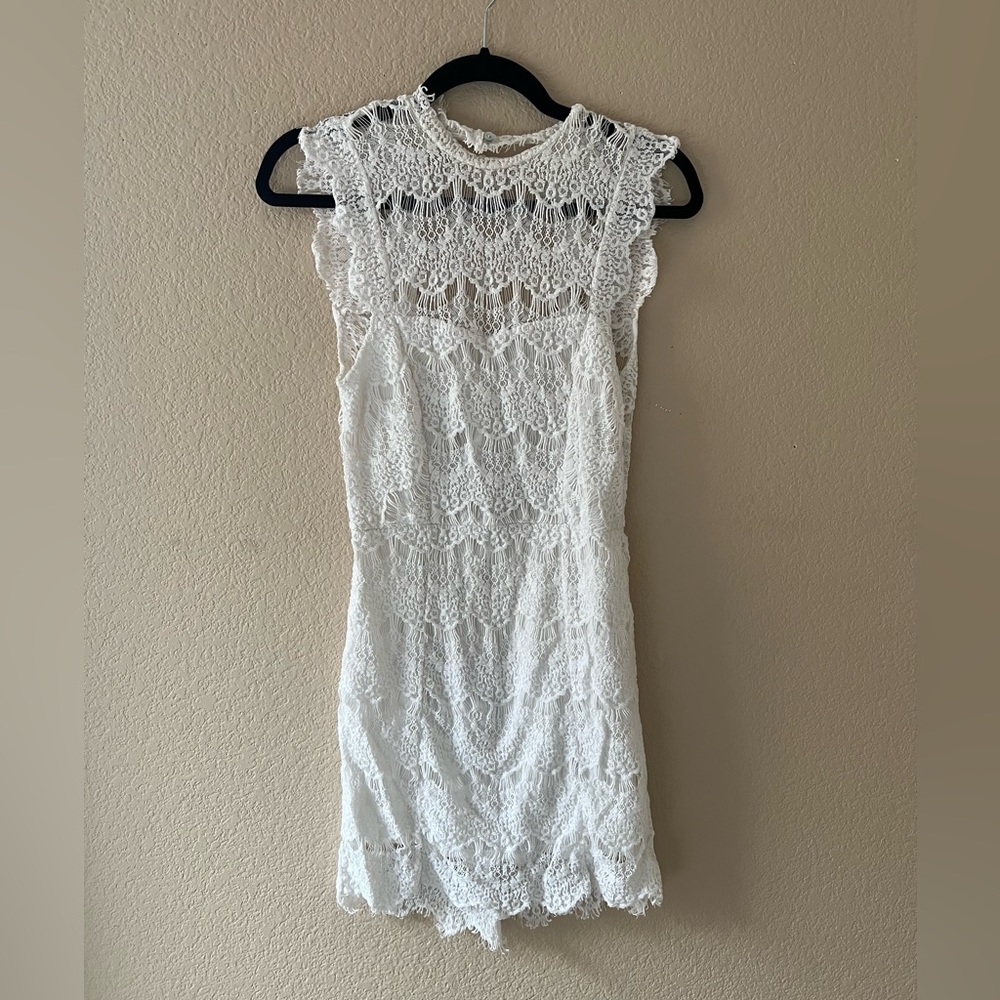 Intimately free white lace dress.  Free people size medium white